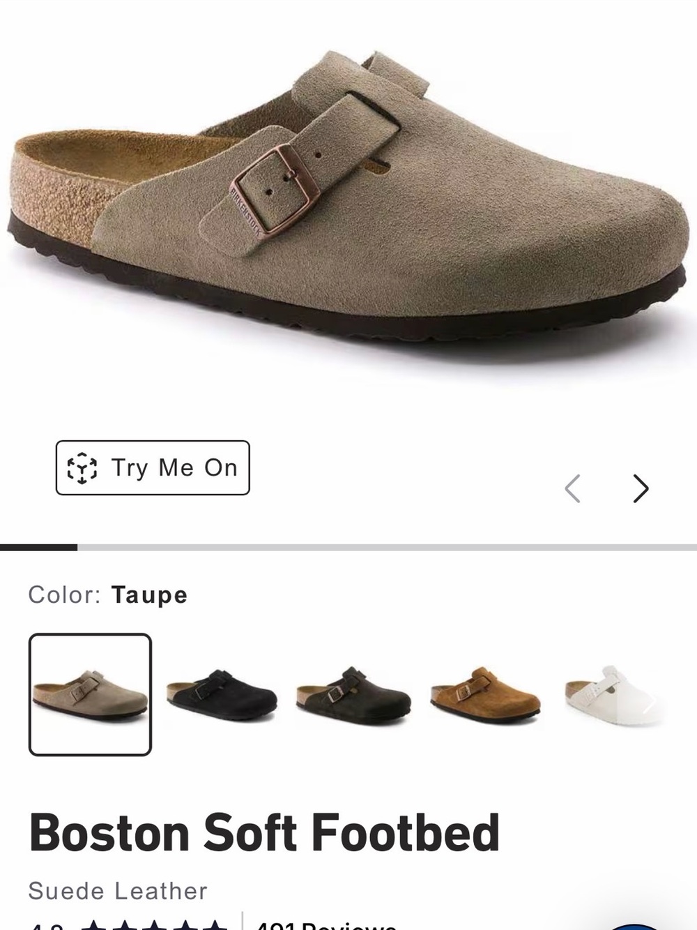 Birkenstock Boston Kids Suede Clog in Taupe